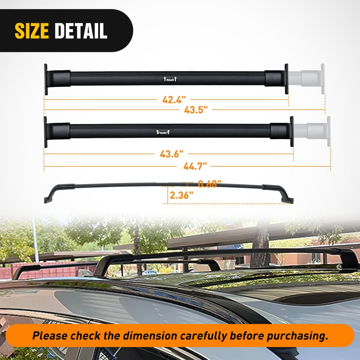 Roof Rack Cross Bars Compatible with 2018 19 20 2021 Chevy Traverse with Factory Side Rails,Adjustable Aluminum Less Wind Noise Car Crossbars for Cargo Carrier Luggage Box Kayak Tent Snowboard