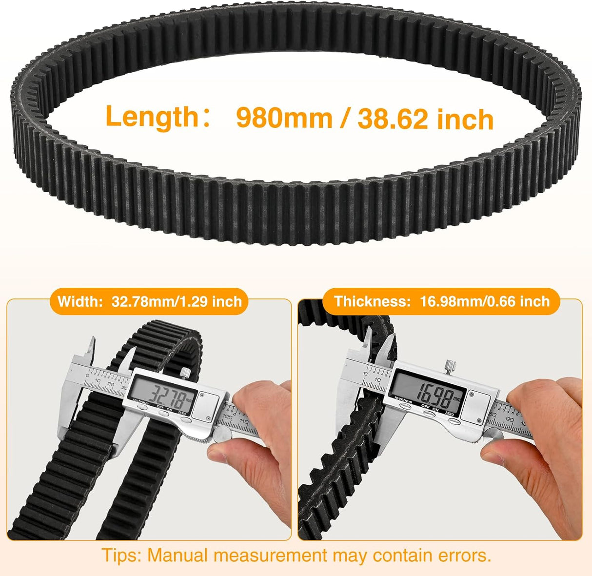 Drive Belt for Maverick X3 CVT Belts Fit for Can-Am Outlander Renegade Maverick Commander OE Replacement 715000302 715900212 Performance Extreme Badass ATV UTV Drive Belt Aramid Cord Rubber