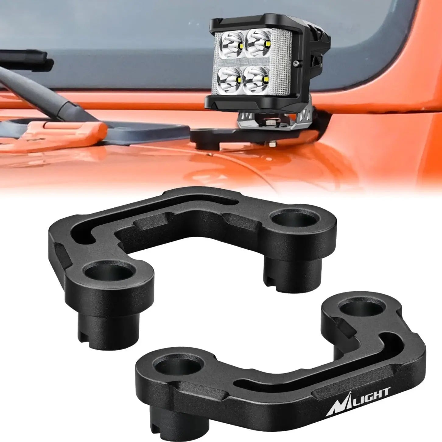 Front A-Pillar Hood Cowl Mounts For 2018 2019 2020 2021 2022 2023