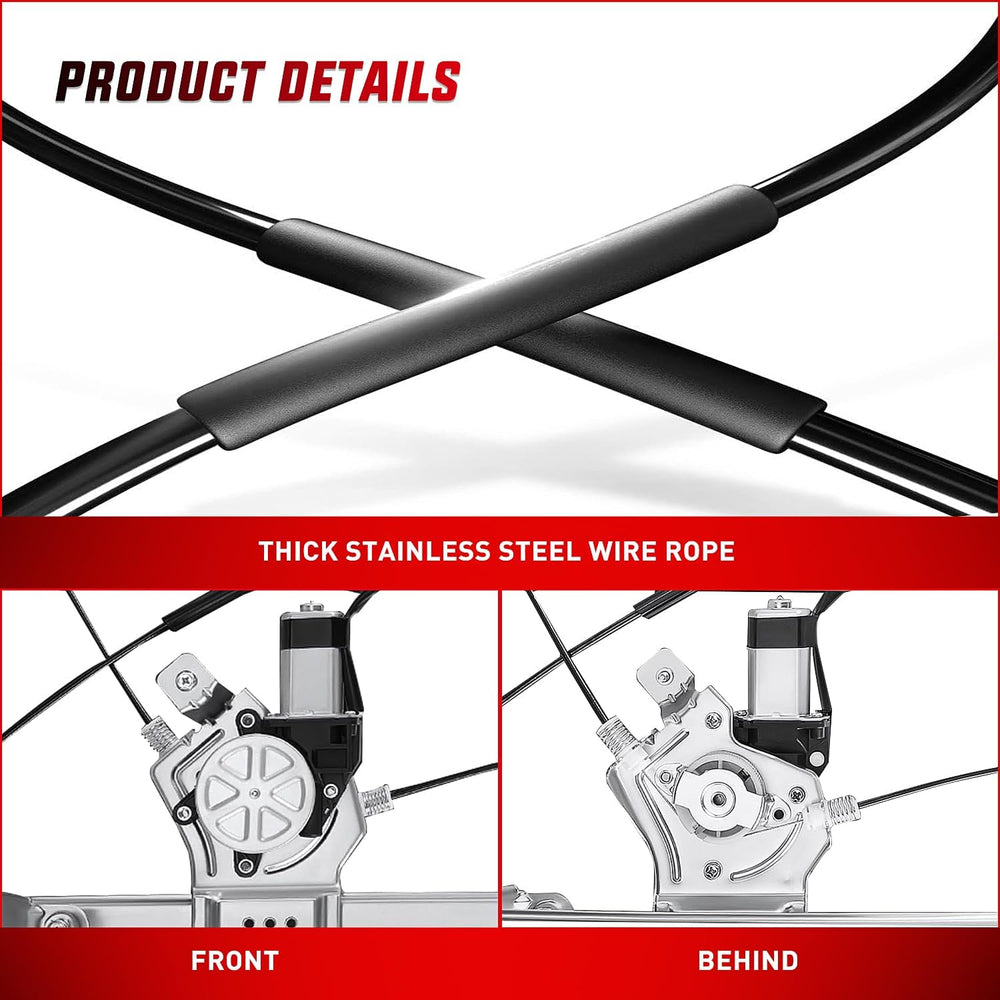 2004-2008 Ford F150 Standard/Crew Cab Front Passenger Side Power Window Regulator Nilight