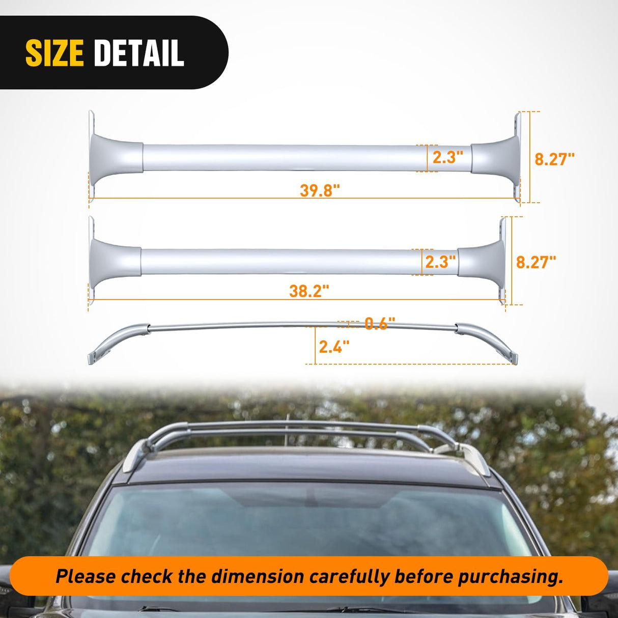 Roof Rack Cross Bars Compatible with 2014-2020 Nissan Rogue with Factory Side Rails, 220LBS Adjustable Aluminum Less Wind Noise Car Crossbars for Cargo Carrier Luggage Box Kayak Tent Snowboard