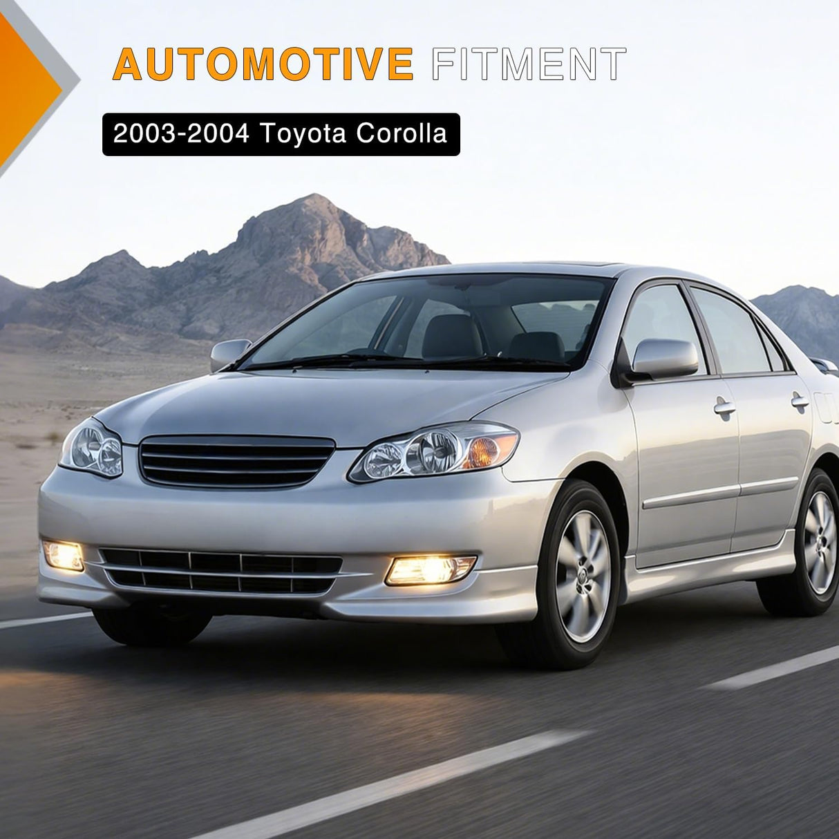 Fog Lights Assembly Compatible with 2003 2004 Toyota Corolla w/H3 12V 55W Bulbs Clear Lens Driver and Passenger Side
