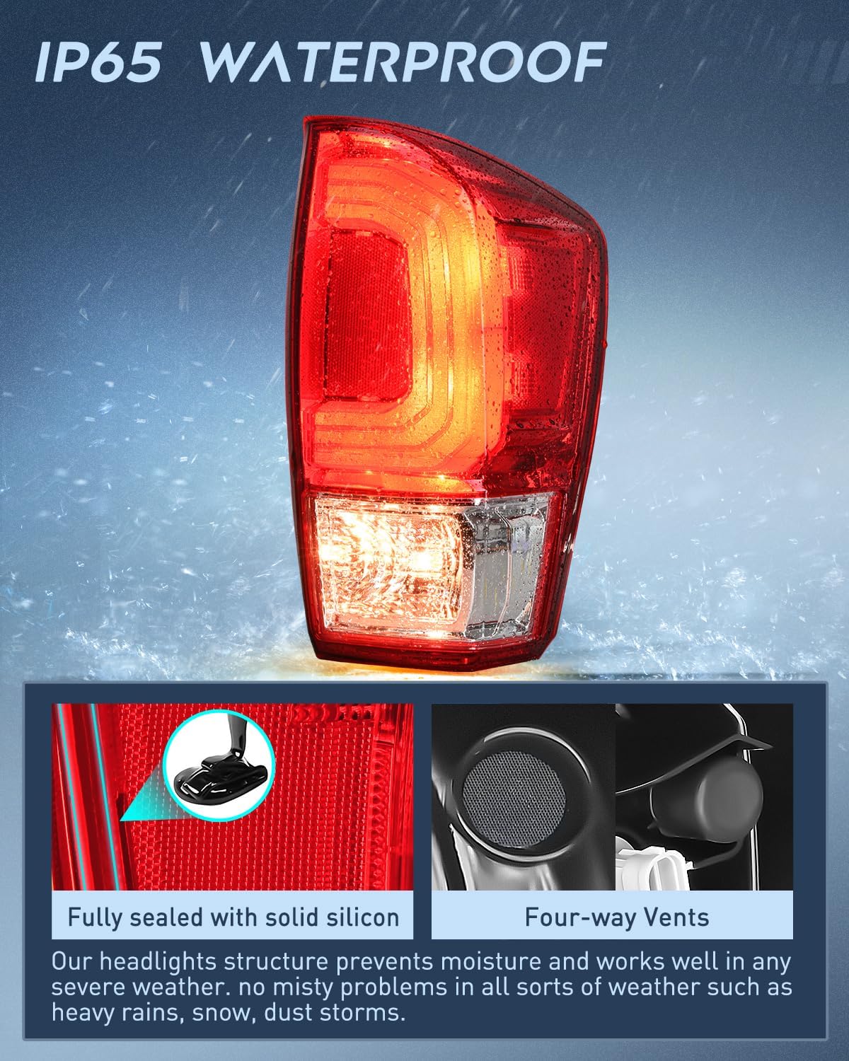 2016-2023 Toyota Tacoma Taillight Assembly Rear Lamp Replacement OE Style Passenger Side Nilight