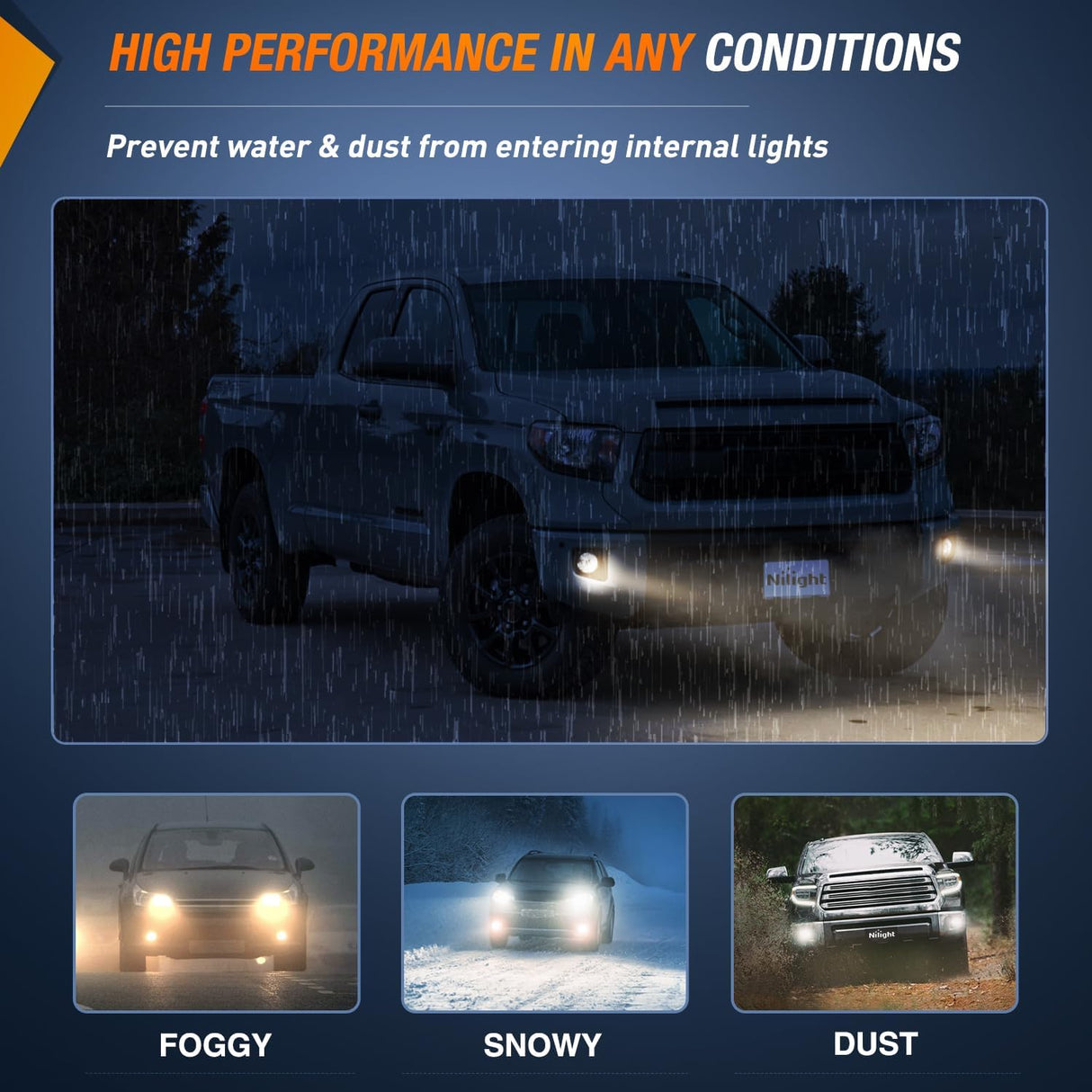 2014-2021 Toyota Tundra Fog Light Assembly Clear Lens Nilight