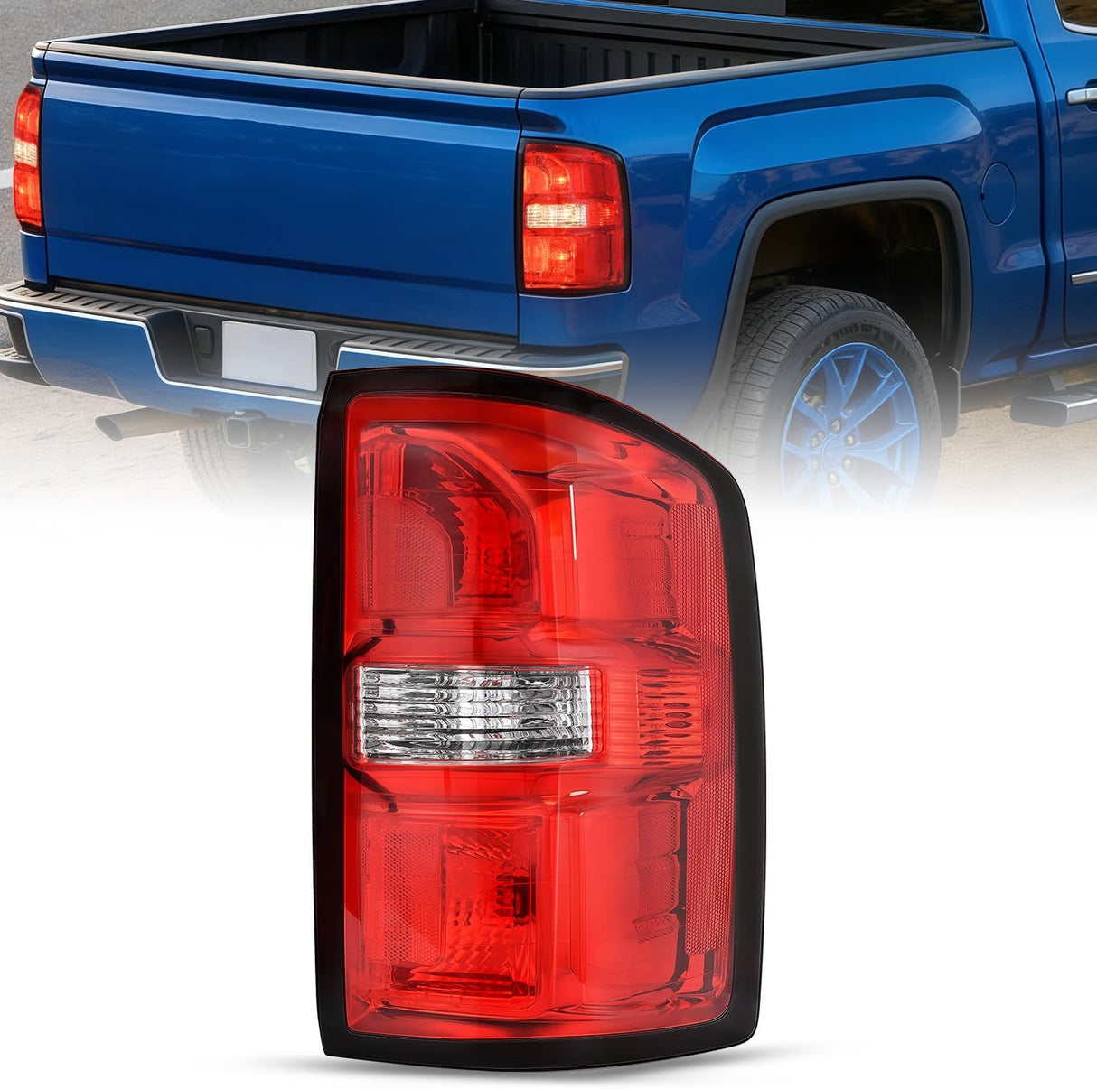 Taillight Assembly Compatible with 2014 2015 GMC Sierra 1500 2015 GMC Sierra 2500HD 3500HD Tail Light OE Style Rear Lamp Replacement Passenger Side