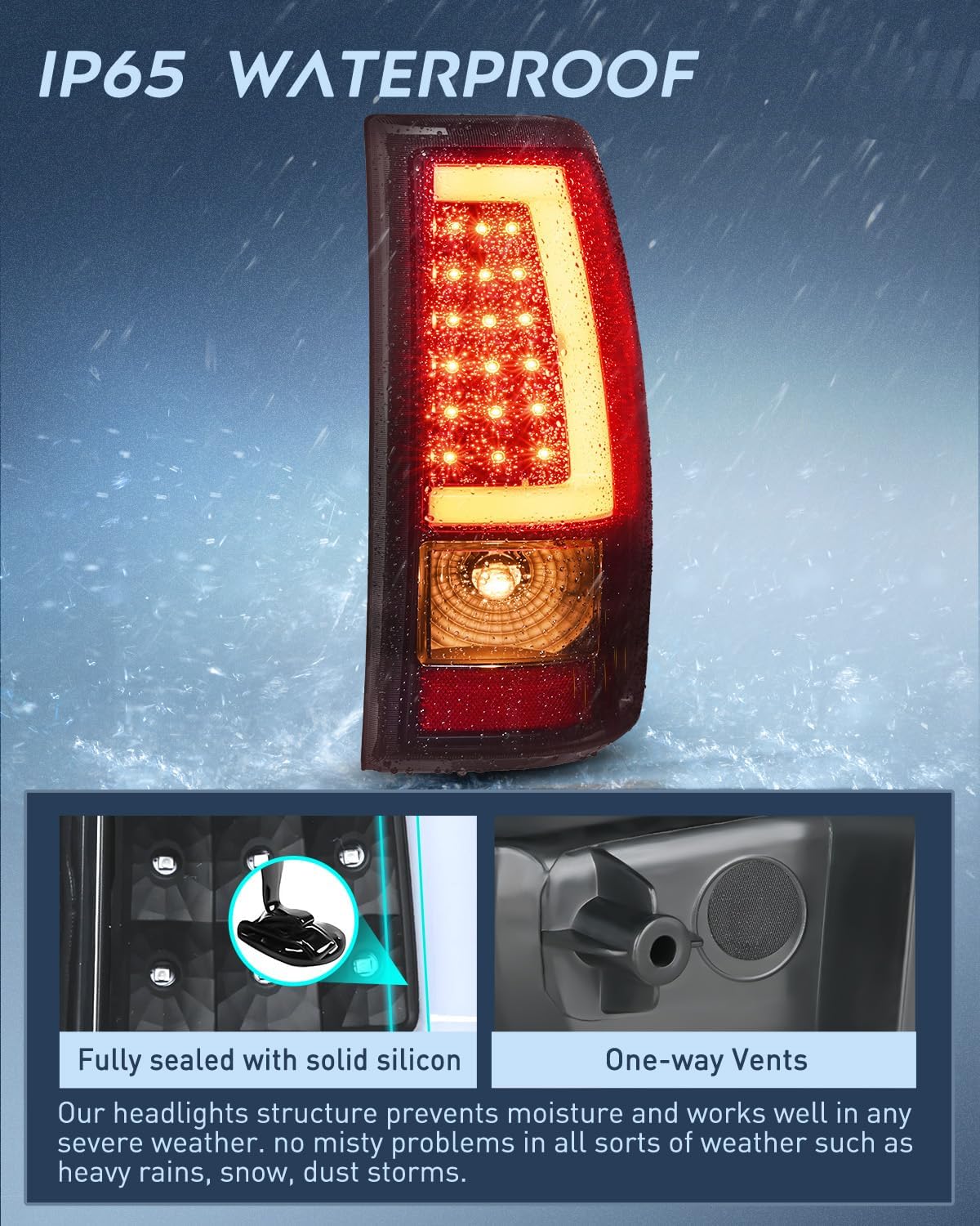 Taillight Assembly Compatible with 2003 2004 2005 2006 Chevy Silverado 1500 1500HD 2500 2500HD 3500 2007 Chevrolet Classic Incandescent Type Upgrade LED Tube Tail Lights Rear Brake Lamps