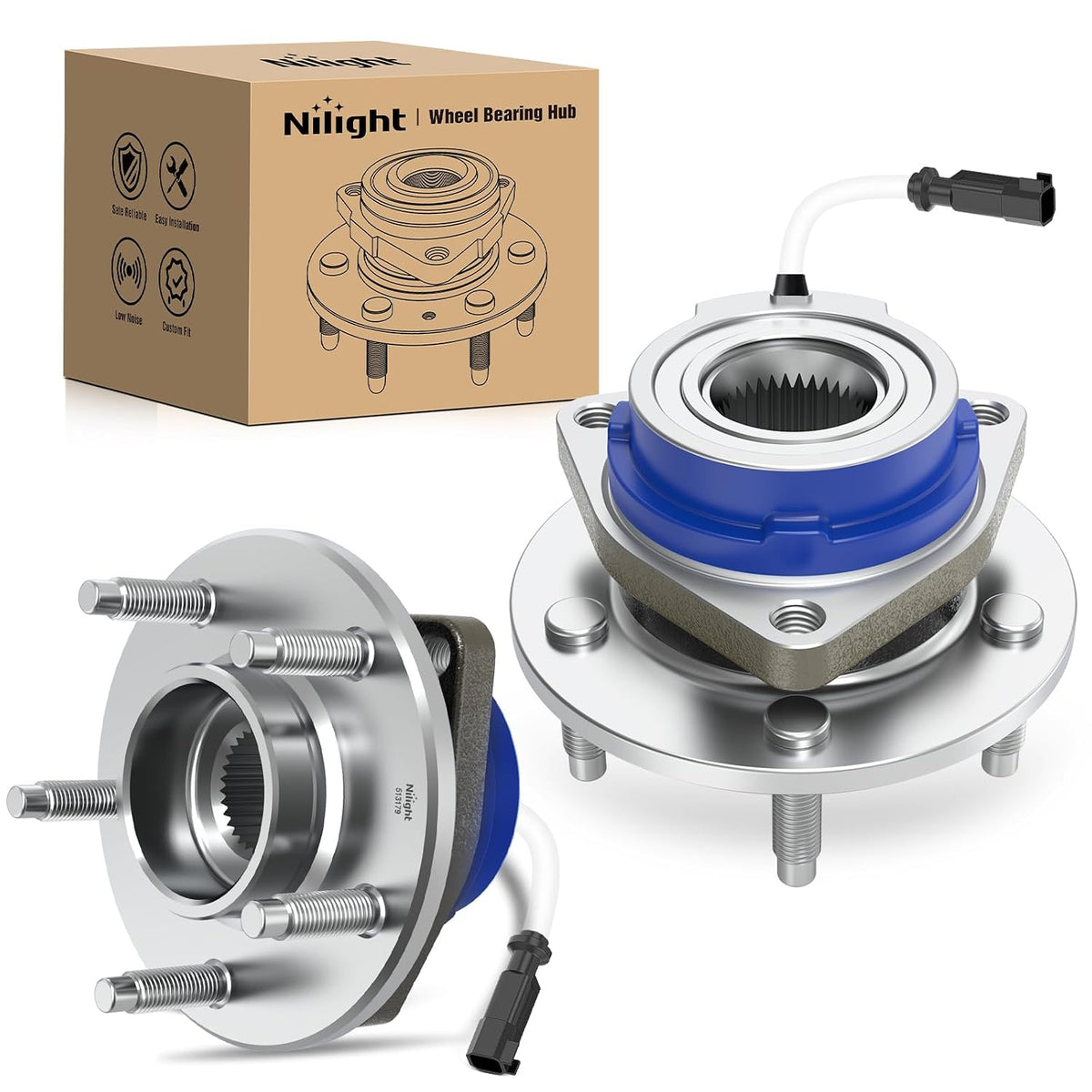 Wheel Bearings and Hub Assembly for Buick Century 1997-2005 W/ABS | For 1997-2004 Buick Regal, 1997-1999 Buick Riviera, 1997-2004 Cadillac Seville, 1997-2002 Cadillac Eldorado-2Pack