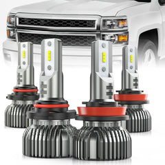 2007-2015 Chevy Silverado 1500 2500 3500 9005 H11 LED Headlight Bulbs