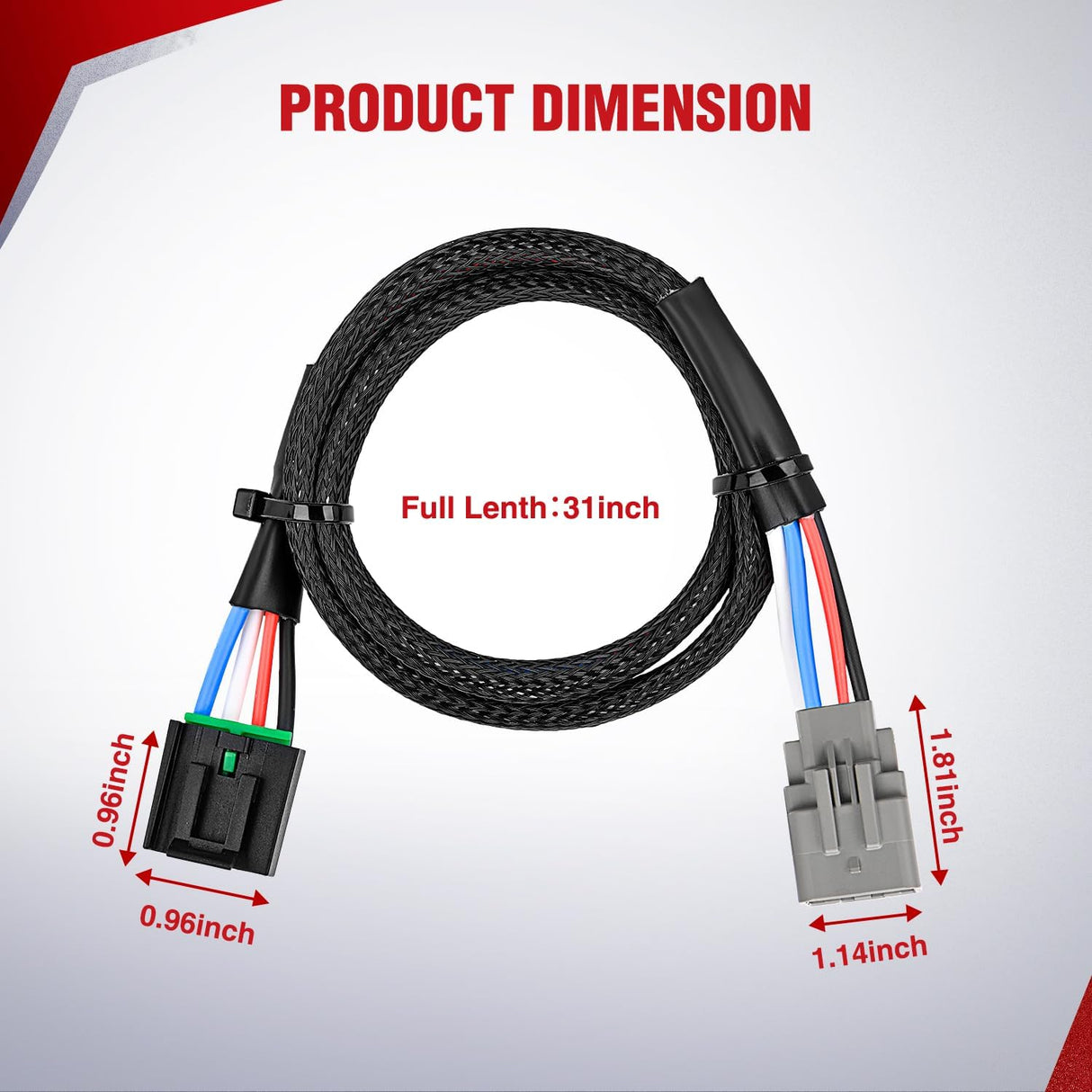 Wiring Harness Kit Brake Controller Wiring Harness Adapter for 2015-2021 Ram 1500 2500 3500, 1500 Classic 4500 5500 2019-2021, Ram 4500 5500 2016-2021 Towing Hitch Trailer RV