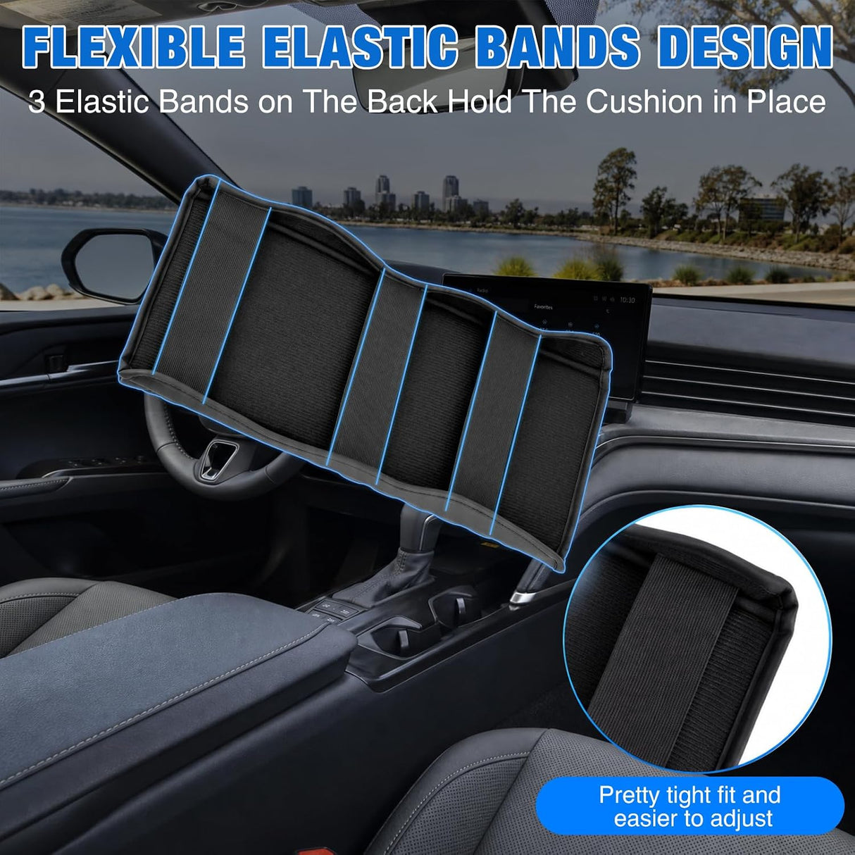 Center Console Cover Fit for Toyota Camry 2025 2026 LE SE XLE XSE | Premium Nappa Leather Armrest Cover for Toyota Car Accessories Waterproof Middle Arm Rest Cover Pad Armrest Box Cushion Black