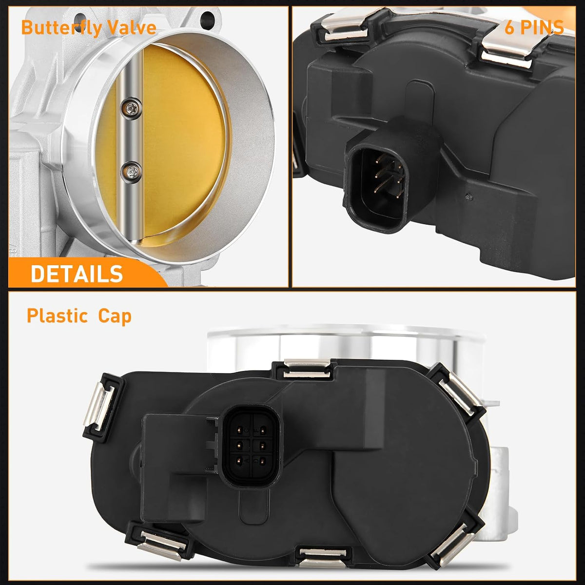 Electronic Throttle Body for Chevy Silverado 1500 2007-2008, GMC Sierra 1500 2007-2008, Chevy Tahoe Suburban 2007-2008, Replacement Throttle Body, #12572658 217-2422