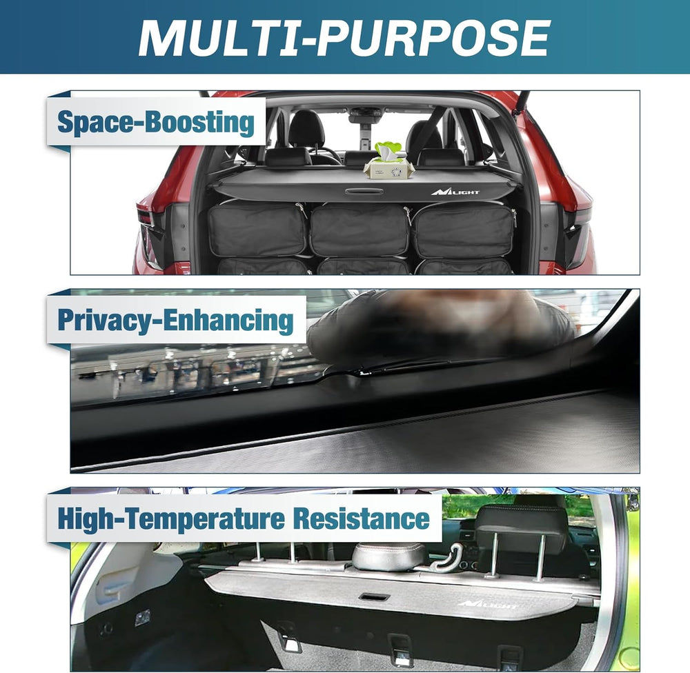 2010-2024 Toyota 4Runner Retractable Trunk Cargo Cover Nilight
