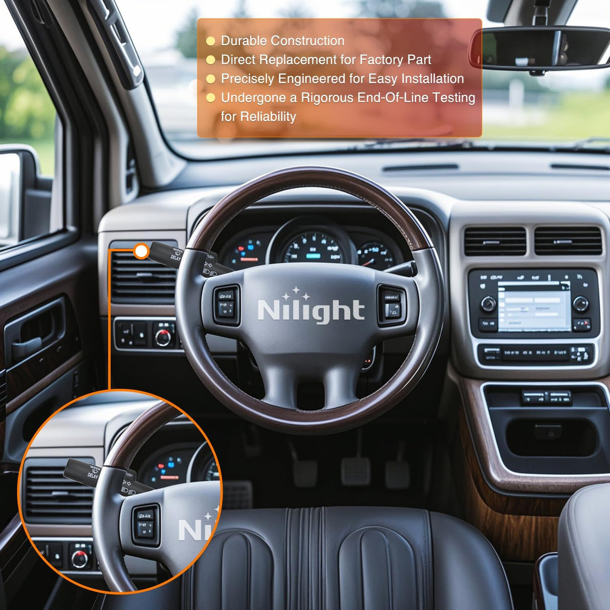 Turn Signal Switch Compatible with 1995 1996 1997 1998 1999 Chevy C1500 K1500 Pickup Tahoe GMC C1500 K1500 Pickup Yukon 1995-2000 Chevy C2500 K2500 K3500 Pickup GMC C2500 K2500 Pickup