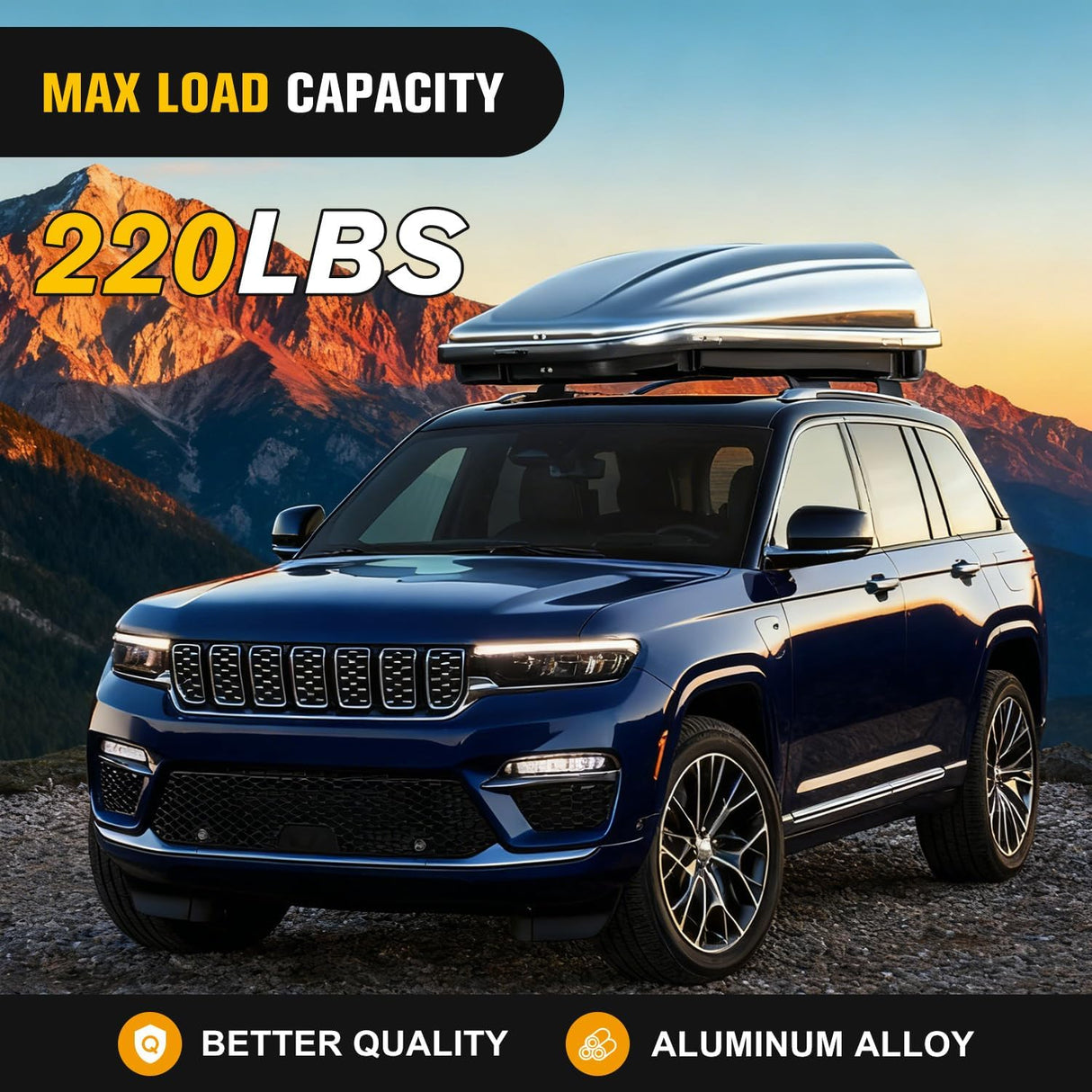 Roof Rack Cross Bars Fit for 2021 2022 2023 Jeep Grand Cherokee L 3-Row & WL 2-Row