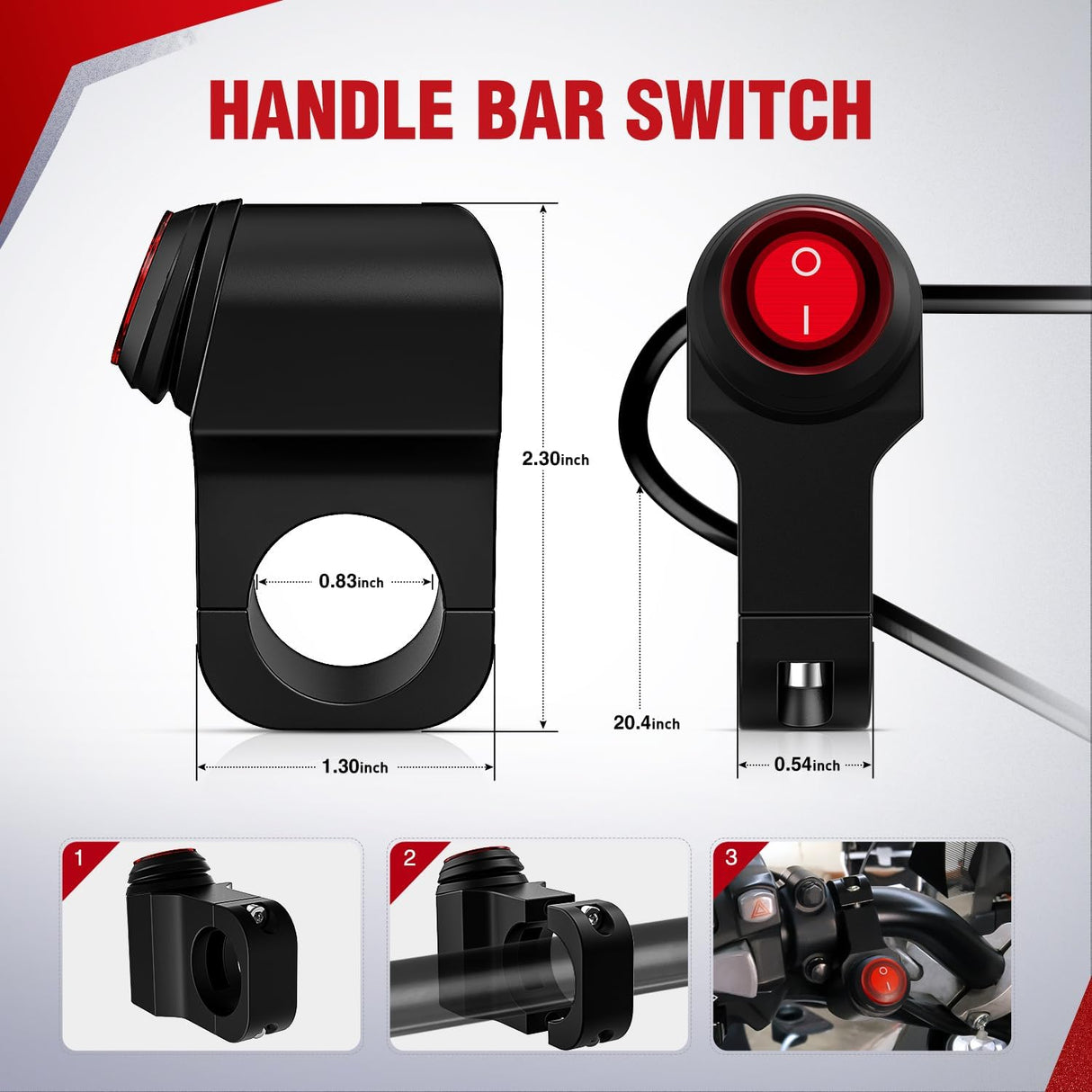 Wiring Harness Kit Nylon 16 AWG 1 Lead 12V Motorcycle Handlebar Switch On Off Power Relay Blade Fuse for LED Light Bar Off Road Lights on Motorcycles Bicycles ATV UTV