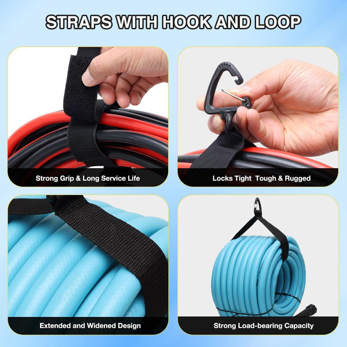 3 Pack RV Hose Storage Bag, Waterproof Utility Bag with Visible Cover & Dual Zipper Closure RV Storage and Organization for Sewer, Fresh Water Hoses Electrical Cords Camper Tools Accessories