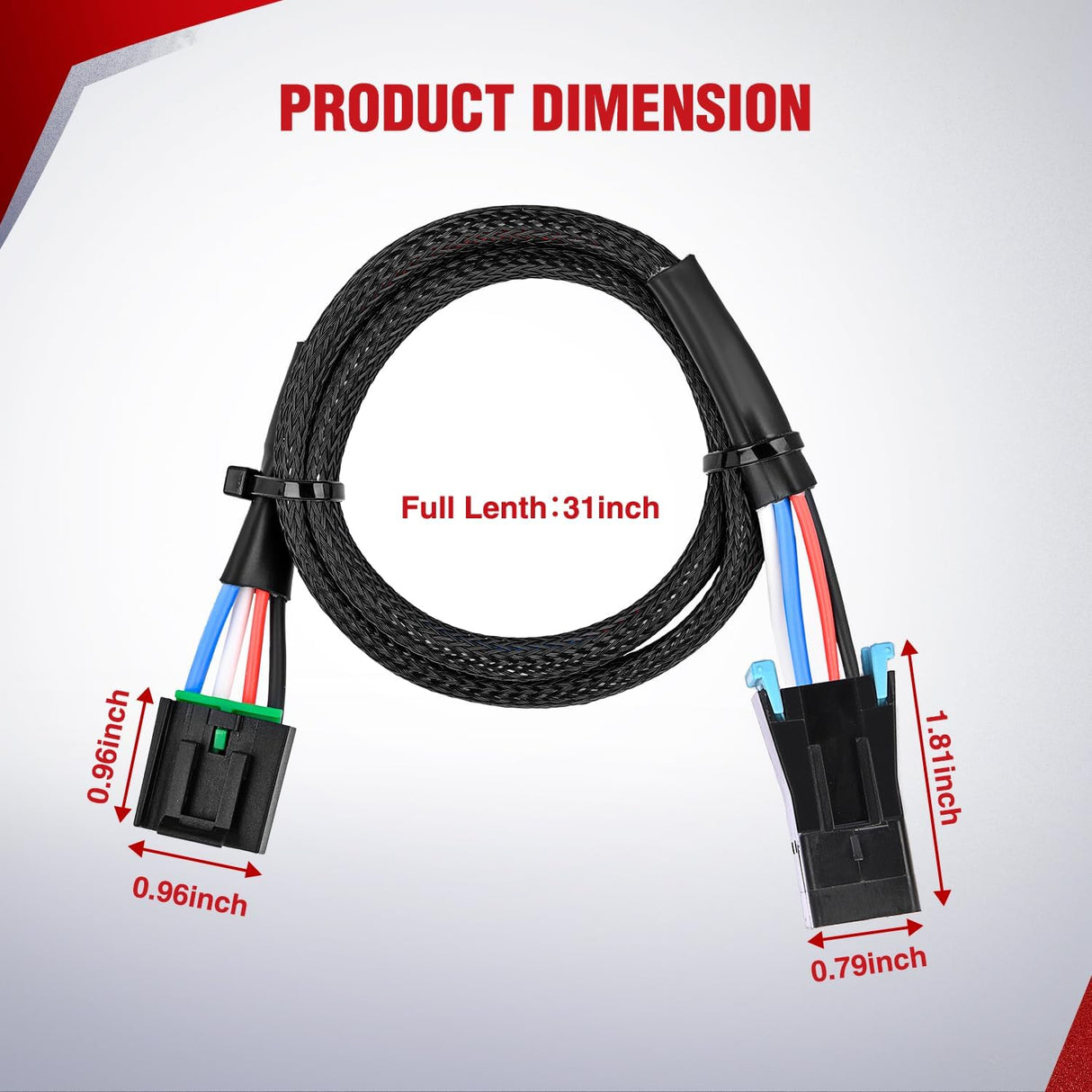 Brake Controller Wiring Harness Adapter for Freightliner SL and XC 2004 2005 2006 2007 2008 2009 2010 2011 2012 Towing Hitch Trailer RV