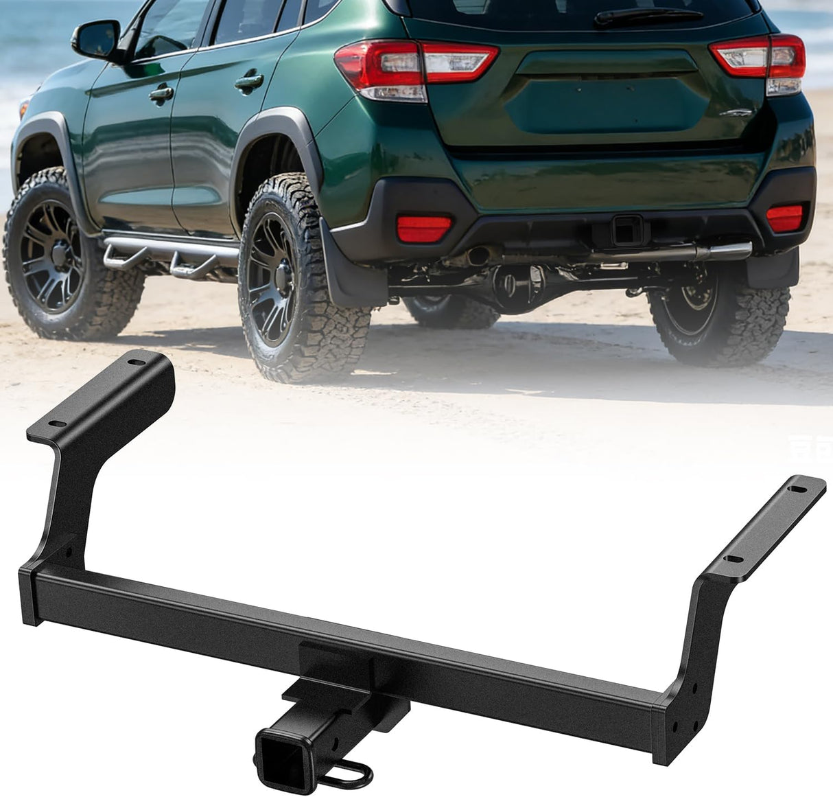 2 Inch Receiver Tow Hitch for 2018-2024 Subaru Crosstrek All | Class 3 Trailer Hitch for 2018 2019 2020 2021 2022 2023 2024 Subaru Crosstrek All Black Powder Coated
