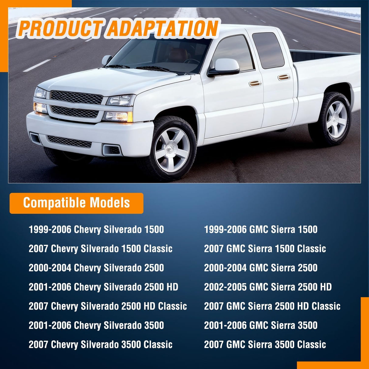 Extended Cab Door Handle Left Driver & Right Passenger Rear Car Door Handles Compatible with 1999 00 01 02 03 04 05 06 2007 Chevy Silverado GMC Sierra 1500 2500 3500 Replace#15758171,15758172