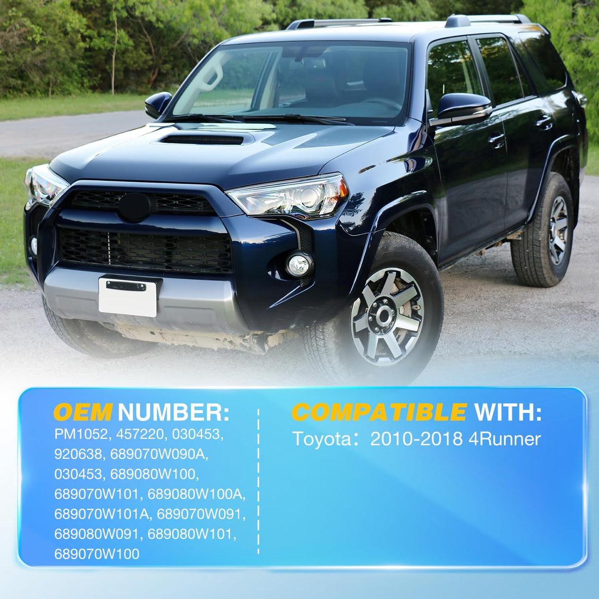 Rear Hatch Struts PM1052 for Toyota 4Runner 2010-2018, Tailgate Lift Supports Rear Door Shocks 23 Inch, 2PCS Set Rod