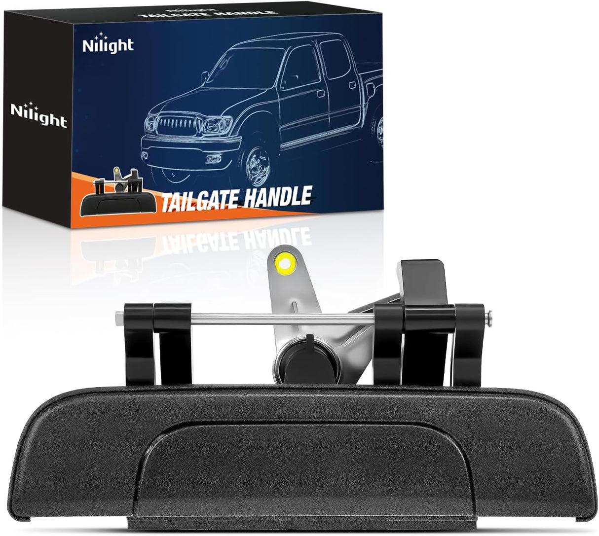 Tailgate Handle Compatible with 1995 96 97 98 99 00 01 02 03 2004 Toyota Tacoma Pickup Liftgate Latch Tail Gate Car Door Handles Assembly Replaces#79605,TO1915102,6909035010,Textured Black