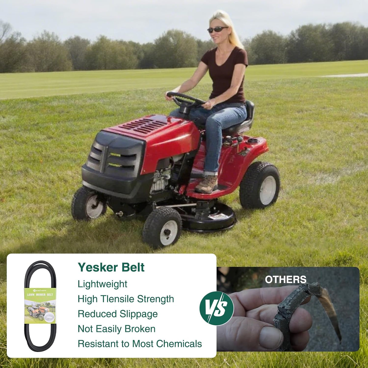 954-04060C 954-04060B Deck Belt for Troy Bilt Cub Cadet 42 inch Deck Belts Length 96.5 Inch for MTD Craftsman John Deere TroyBilt Riding Lawn Tractor Mower Replaces 954-0467A 754-04060B 754-04060C
