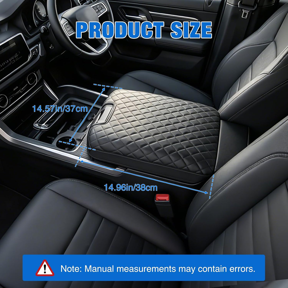 Center Console Cover Fit for Dodge Ram 1500 2013-2018 Ram 2500/3500 | 1500 Classic Model 2019-2024 Jump Seat Accessories Middle Armrest Cover for Car Waterproof Leather Arm Rest Cushion Pad