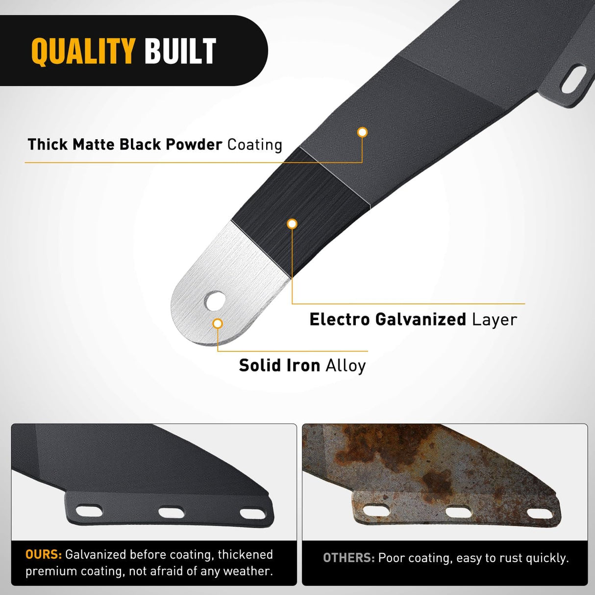 50 inch Curved LED Light Bar Bracket Mounting Upper Windshield Roof Cab Brackets Compatible with Ford Ranger 1993-2011 Pickup 4-Door or 2-Door