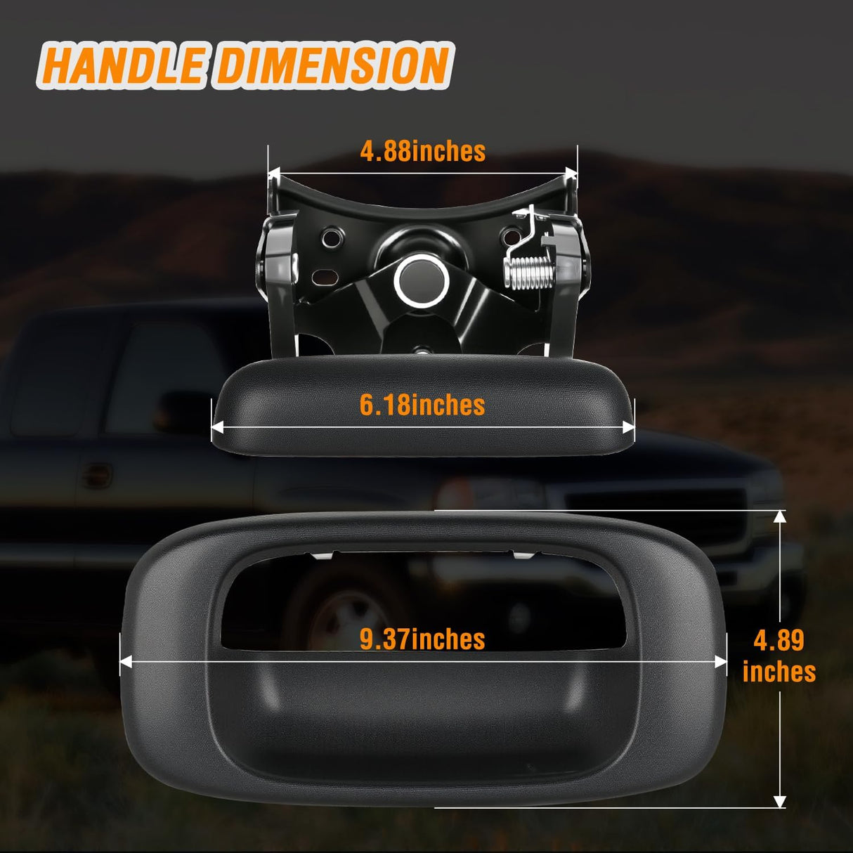 Tailgate Handle Car Liftgate Latch Handles Assembly Compatible with 1999 00 01 02 03 04 05 06 2007 Chevy Silverado GMC Sierra 1500 2500 3500 Replaces#76106 15997911 15228539 15228541 15228540