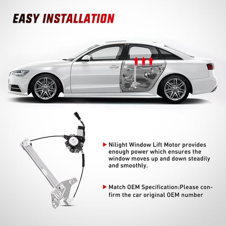 Window Regulator 2006-2013 Chevrolet Impala 2014-2016 Impala Limited Rear Passenger Side Power Window Regulator