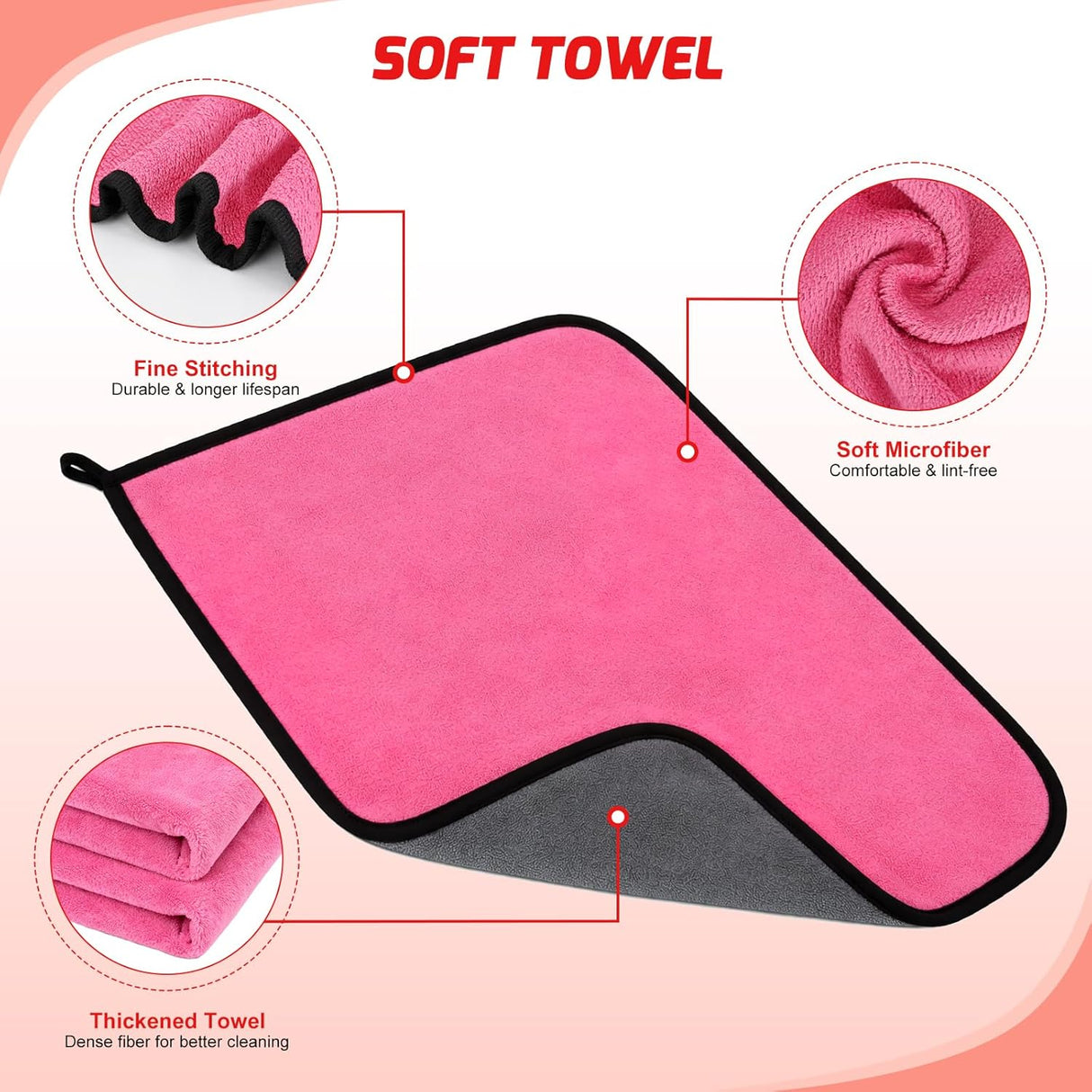 Automotive Tools 27PCS Car Detailing Kit Auto Cleaning Tools Wash Set with Storage Carry Bag Home Use for Interior Exterior Deep Clean Polish Car Care Windshield Dashboard Seat Air Vents Wheels Tires, Red