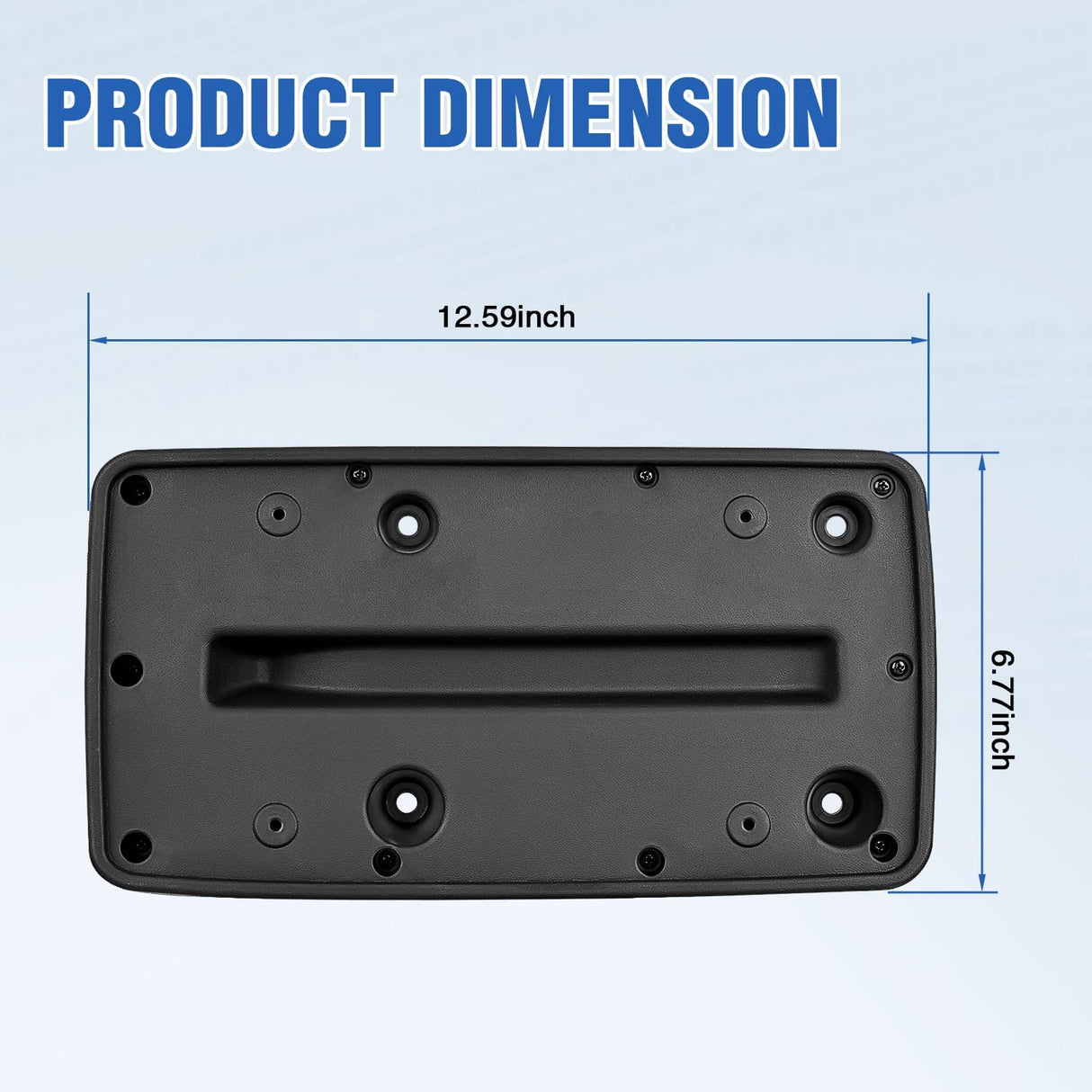 Rear License Plate Frame Holder Bracket for 1997 1998 1999 2000 2001 2002 2003 2004 2005 2006 Jeep Wrangler TJ Accessories Replace #55174994 Plastic License Plate Mounting Black