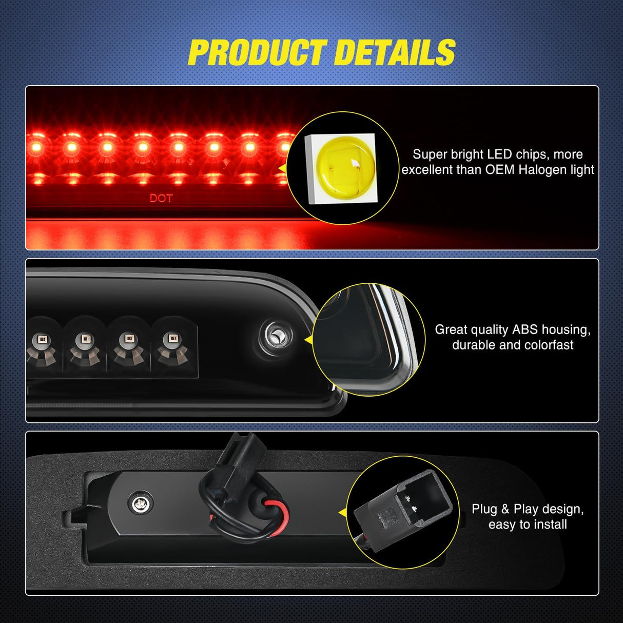 1995-2016 Toyota Tacoma Third Brake Light Nilight