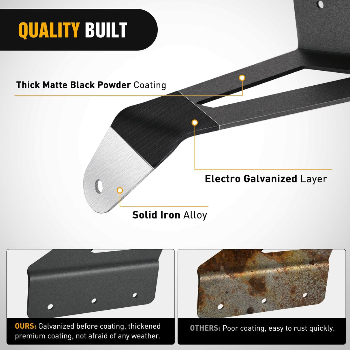54 inch Curved LED Light Bar Bracket Mounting Upper Windshield Roof Cab Brackets Compatible with Ford F250 F350 F450 Super Duty 1999-2016