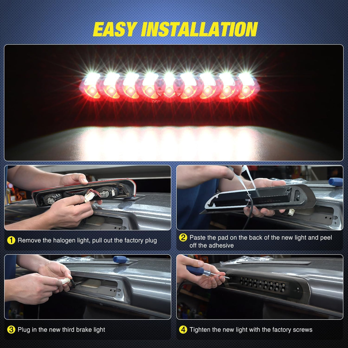 2002-2008 Dodge Ram 1500 2003-2009 RAM 2500 3500 Third Brake Light Nilight