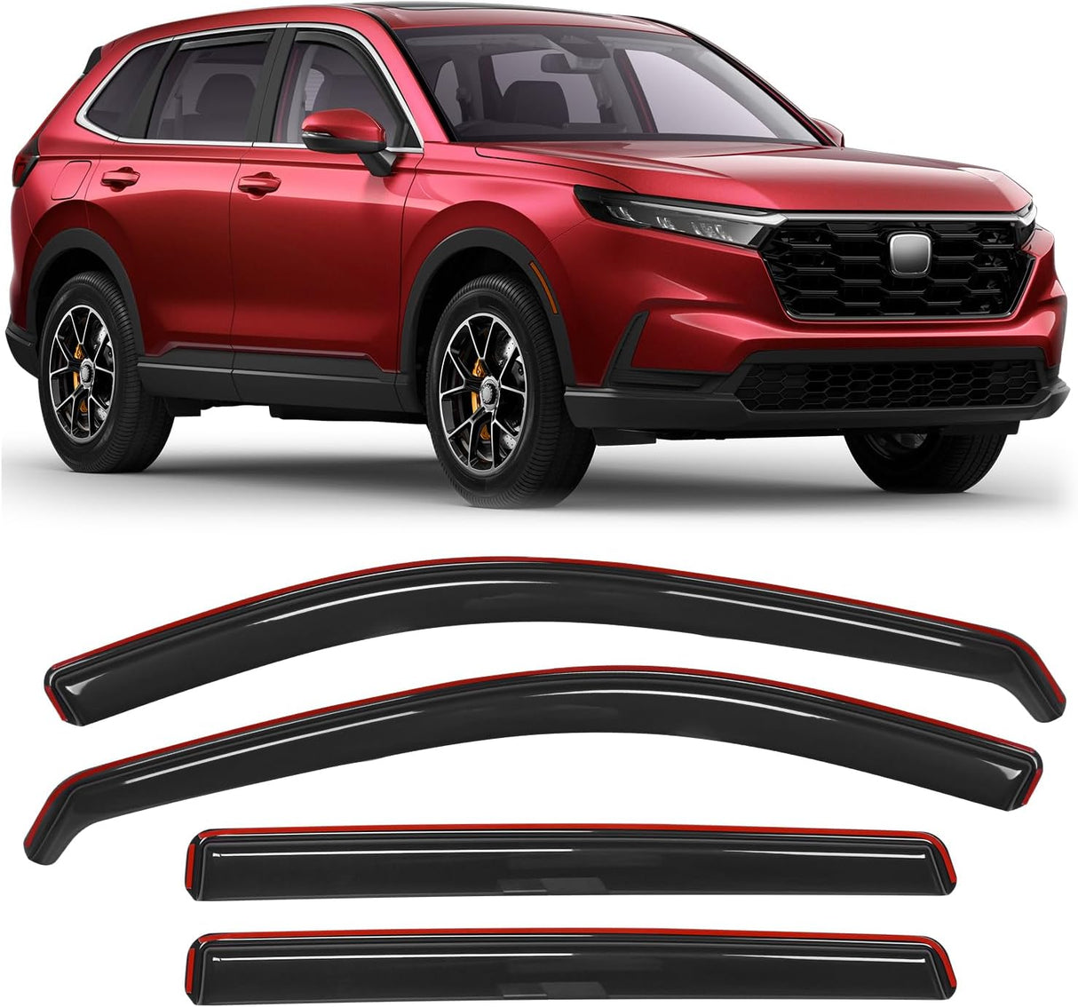 in Channel Rain Guard for Honda CR-V (CRV) 2023 2024 2025 2026, Window Deflectors Window Visors Rain Sun Wind Guards Shade Deflectors for Cars, Smoke Tinted, 4PCS