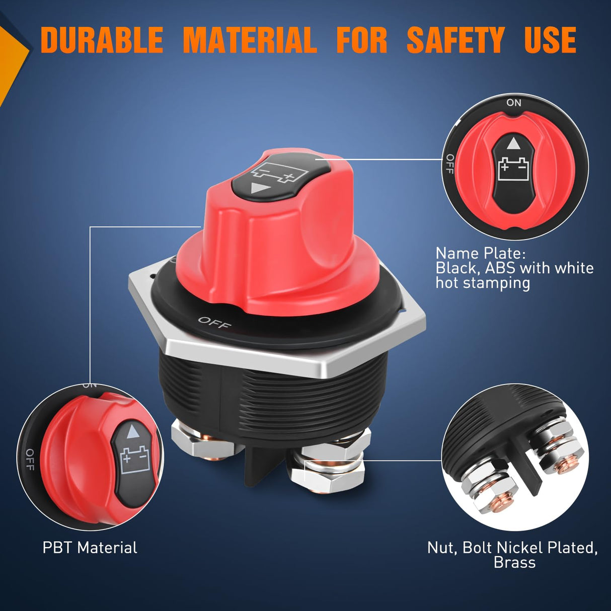 Rocker Switch 300A ON/OFF Disconnetc Battery Switch