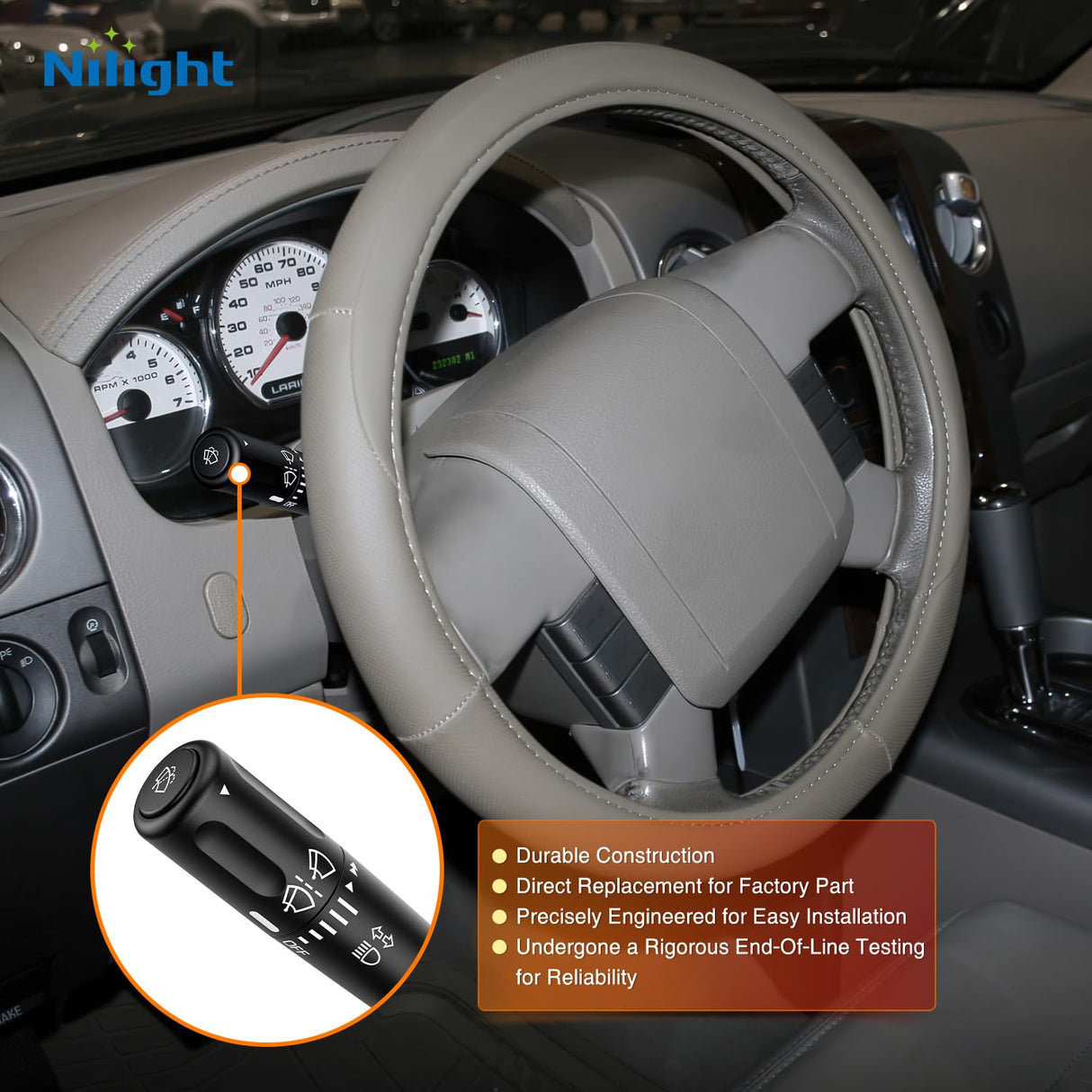 Turn Signal Switch Compatible with 2004 2005 Ford F150 Windshield Wiper Multifunction Combination Lever Switches