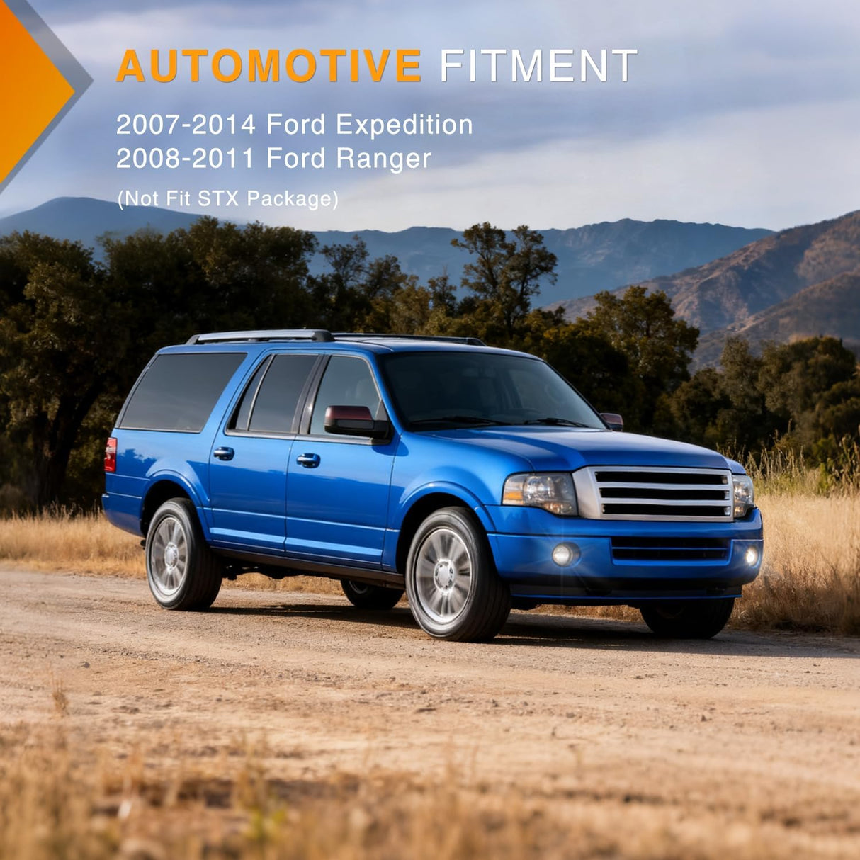 Fog Lights Assembly Compatible with 2007 2008 2009 2010 2011 2012 2013 2014 Ford Expedition 2008-2011 Ranger(Not Fit STX Package) w/H10 12V 42W Bulbs Clear Lens