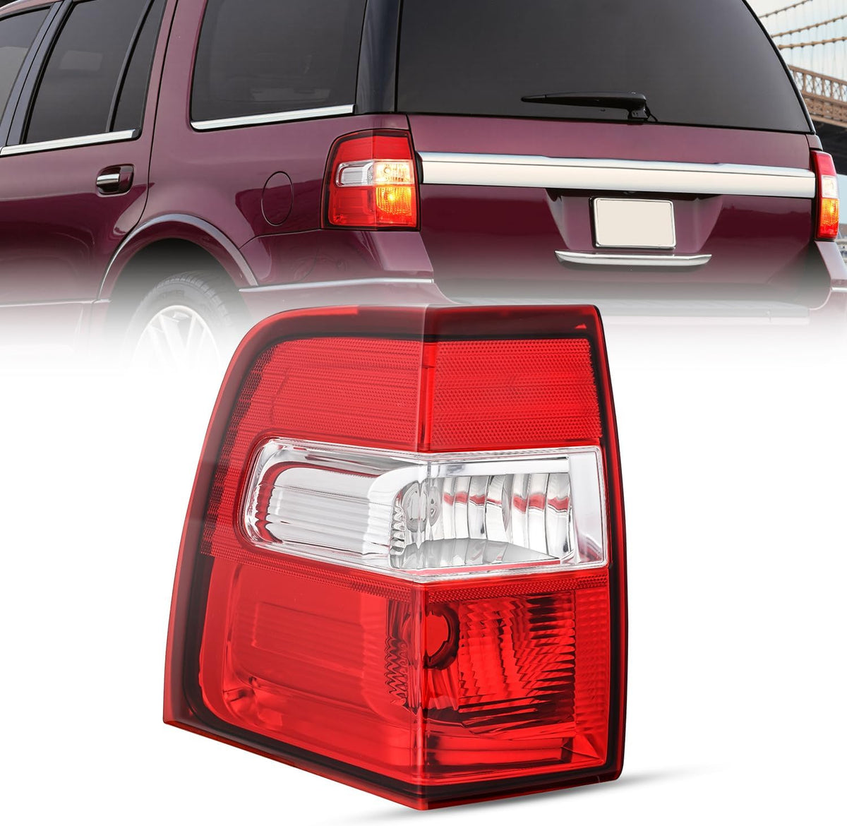 Taillight Assembly for 2007-2017 Ford Expedition Driver Side | Fits 2007 2008 2009 2010 2011 2012 2013 2014 2015 2016 2017 Ford Expedition OE Style Rear Tail Light Replacement