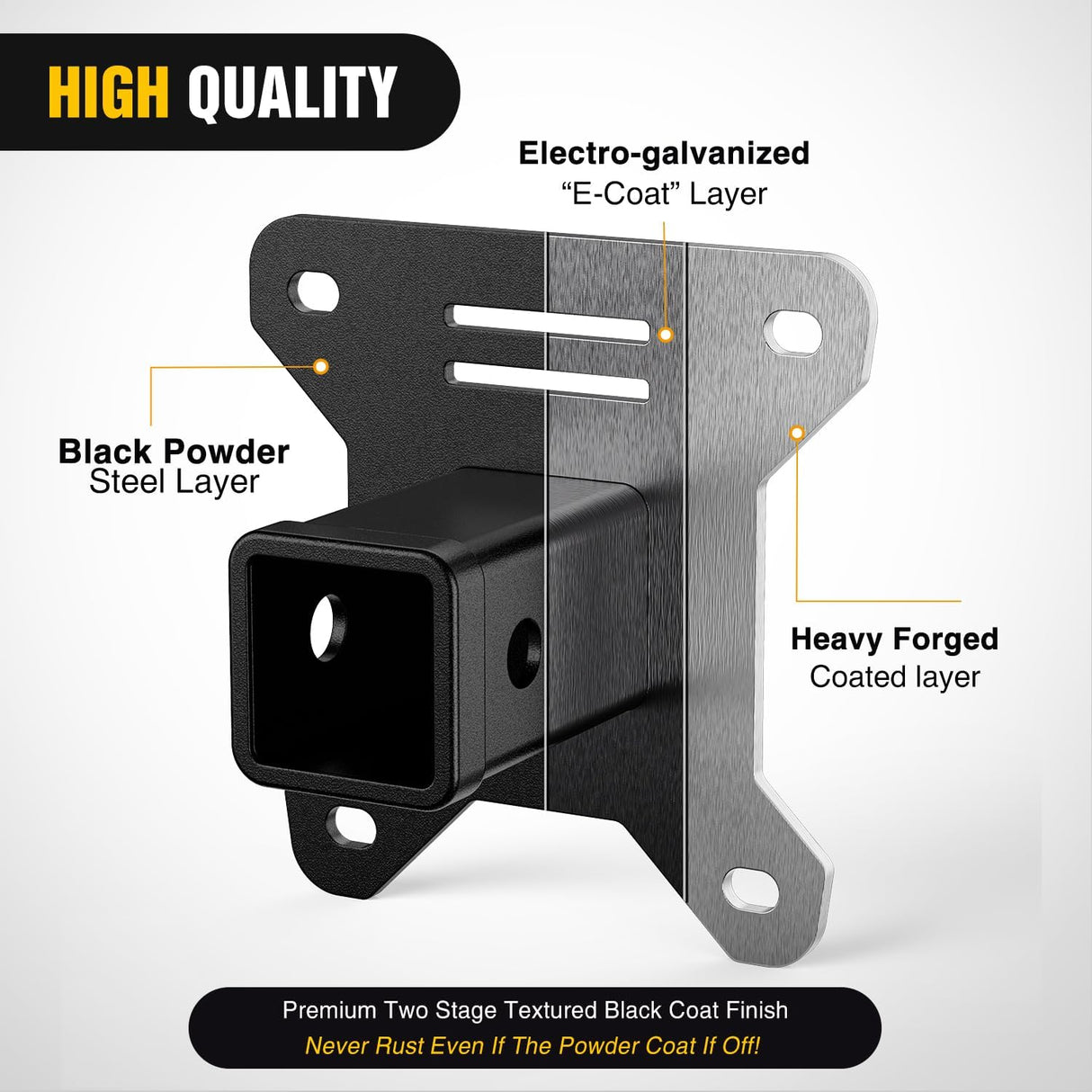 2 Inch Rear Bumper Tow Trailer Hitch Receiver Kit Compatible for UTV ATV 2014-2026 Polaris RZR XP1000 XP 4 1000