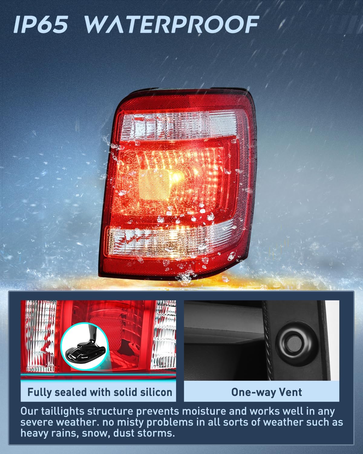 Taillight Assembly Compatible with 2008 2009 2010 2011 2012 Ford Escape Tail Lights Rear Lamp Replacement OE Style Passenger Side