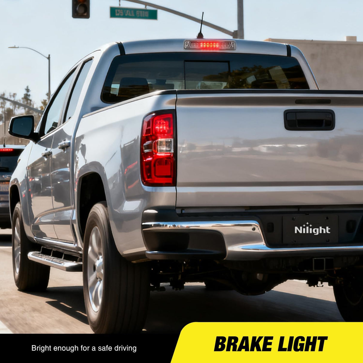 Third Brake Light for Chevy Colorado GMC Canyon 2015 2016 2017 2018 | for Chevy Colorado and GMC Canyon 2015 2016 2017 2018, High Mount 3rd Stop LED Car Rear Cab Center Lamp Replacement, Smoked