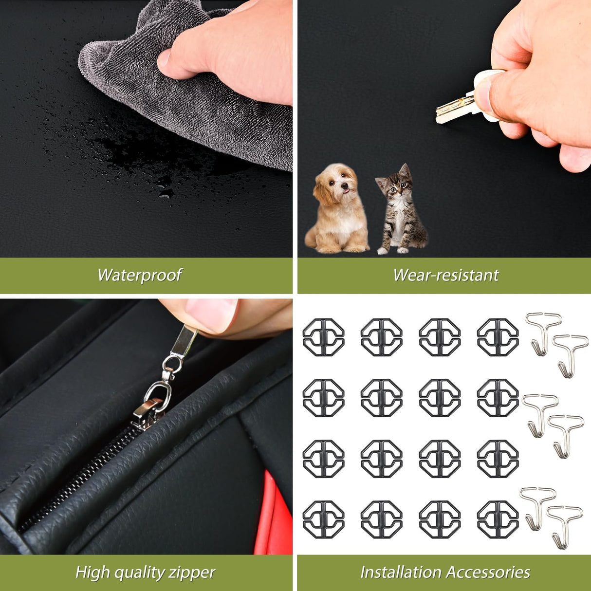 2008-2024 Toyota Tundra Front Seat Covers Nilight