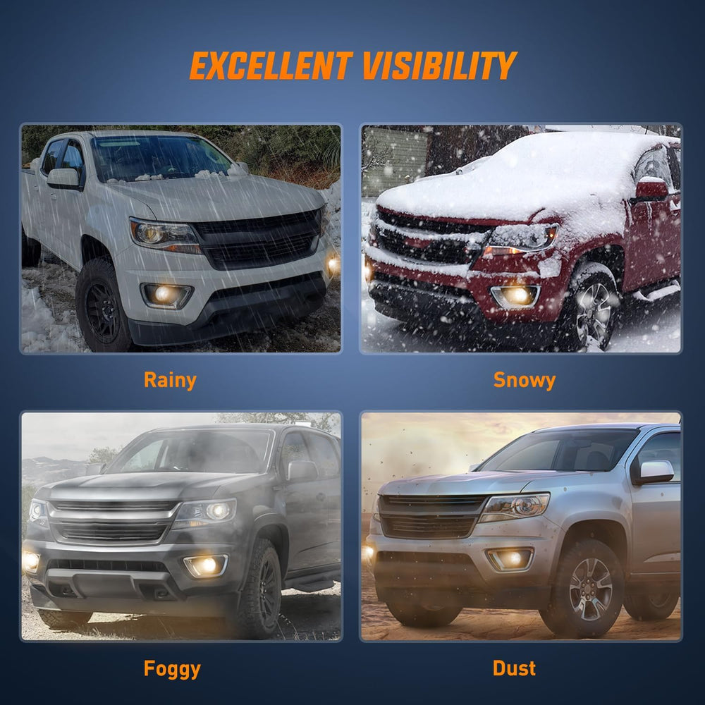 2015-2020 Chevy Colorado Fog Light Assembly 5202 Bulbs Clear Lens Nilight