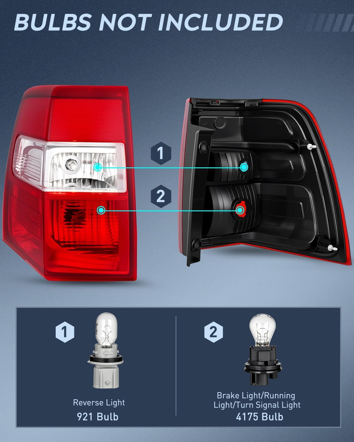 Taillight Assembly for 2007-2017 Ford Expedition Driver Side | Fits 2007 2008 2009 2010 2011 2012 2013 2014 2015 2016 2017 Ford Expedition OE Style Rear Tail Light Replacement