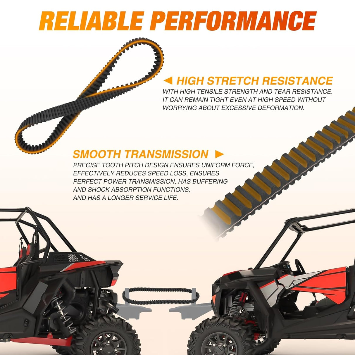 Drive Belt 3211186 for Polaris XP Belts Compatible with Polaris Ranger XP 1000 Crew XP 1000 RZR RS1 XP 4 Turbo Xpedition ADV Transmission Clutch Extreme Badass CVT Drive Belt Aramid, 1 Pack