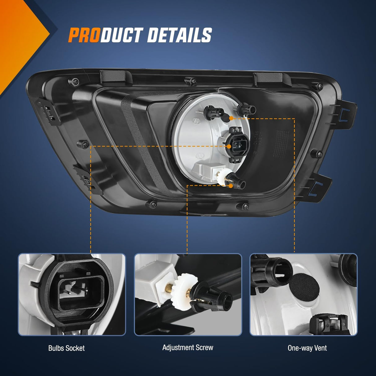 2015-2020 Chevy Colorado Fog Light Assembly 5202 Bulbs Clear Lens Nilight