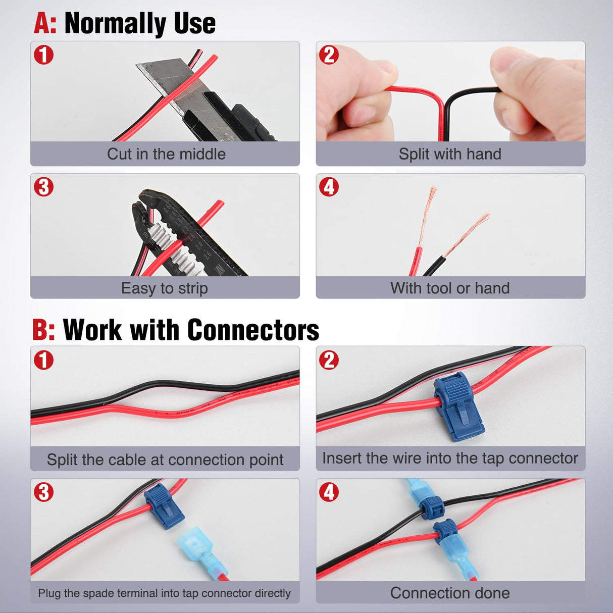 14AWG 100FT Wire Copper Clad Aluminum 2 Conductor Parallel Wire Red Black 12V/24V DC Cable Flexible Extension Cords for Model Train Car Audio Radio Amplifier DIY Nilight