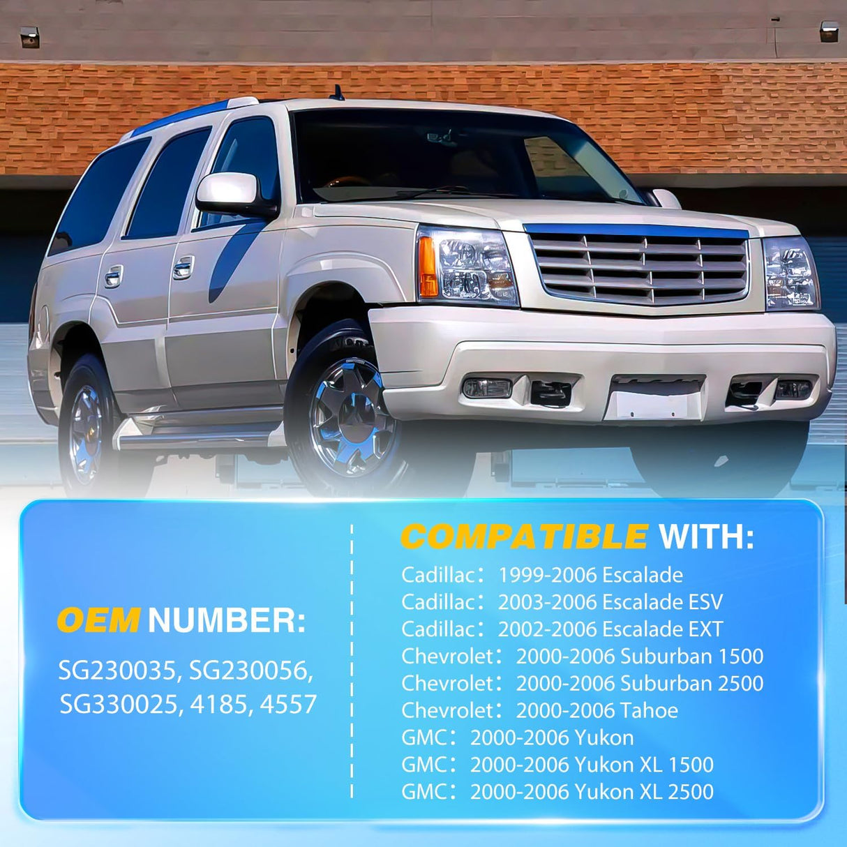 Rear Window and Tailgate Lift Supports Gas Struts 4185 4557 for Chevrolet Suburban Tahoe GMC Yukon Cadillac Escalade 2000-2005 4PCS Set Rod